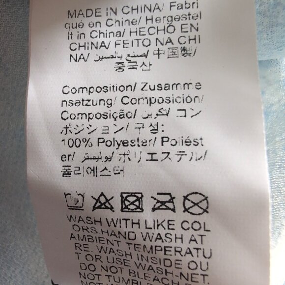 NWT Dazy Women's Blouse Blue Cropped Flowy Summer, Medium - Picture 5 of 7